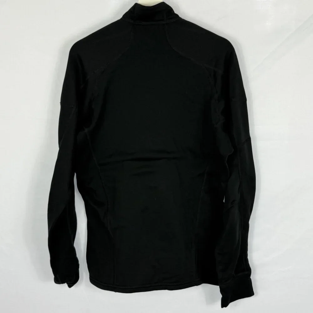 Patagonia Velocity Zip-Neck Men's Large Black 1/4 Zip Pullover Long Sleeve Shirt